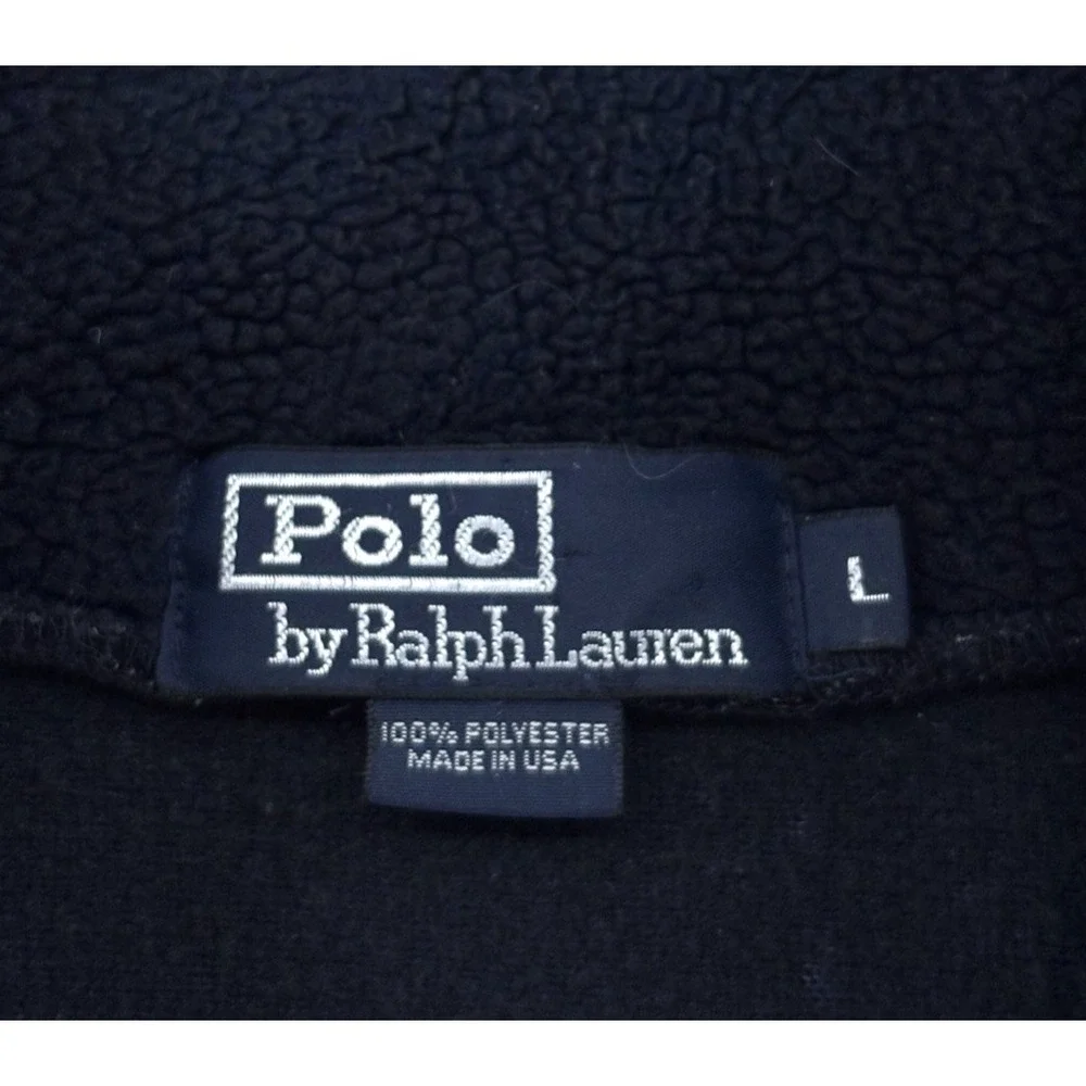 Vintage Polo Ralph Lauren Sweater Mens Large Blue 1/4 Zip Nordic Fair Isle USA